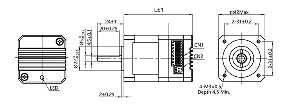 ISC42 integrated stepper servo motor ISC42 inteqrasiya olunmuş pilləli servo motor