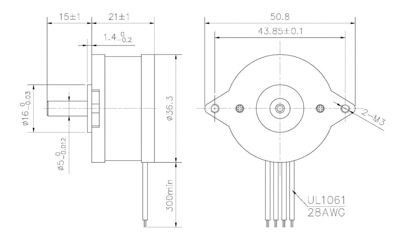 36mm round steper motor