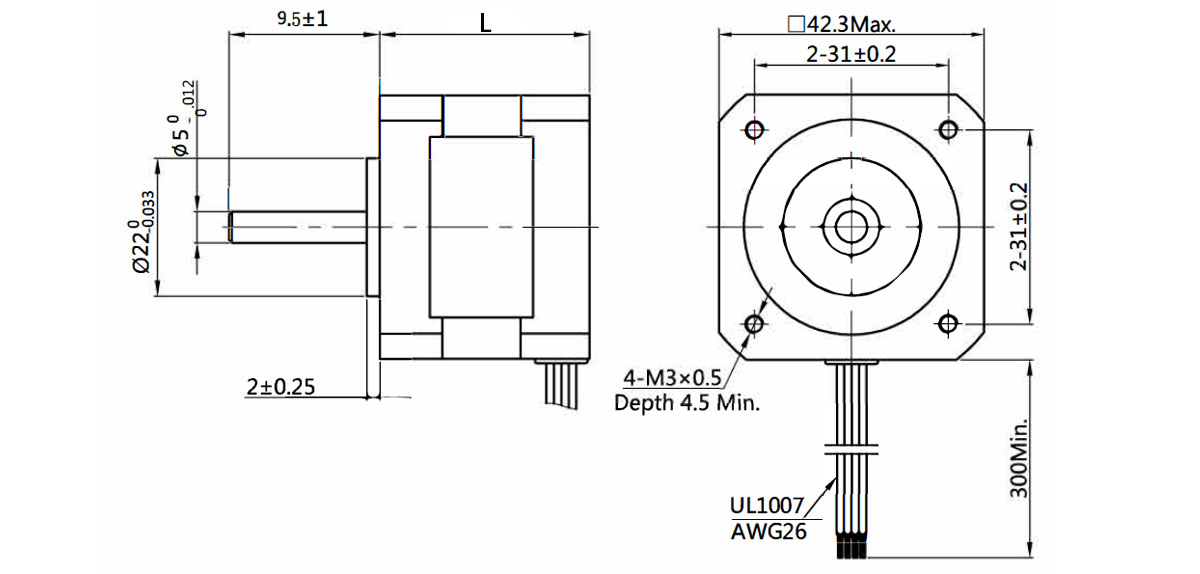 nema 17 dimension