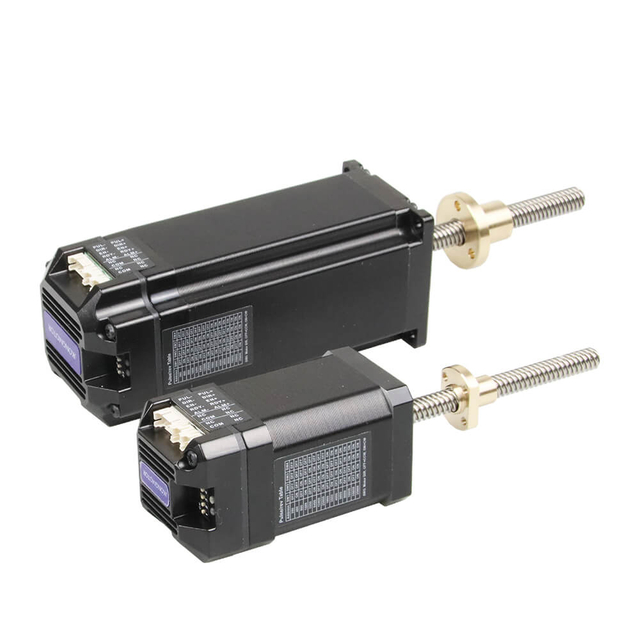 Nema 23 Tr8 Tr9.525 Tr10 BFISS57-C06A Integrated Linear Stepper Servo Motor with External Lead Screw 57x57xmm CANopen Control 4.2A 3N.m with Integrated Driver 
