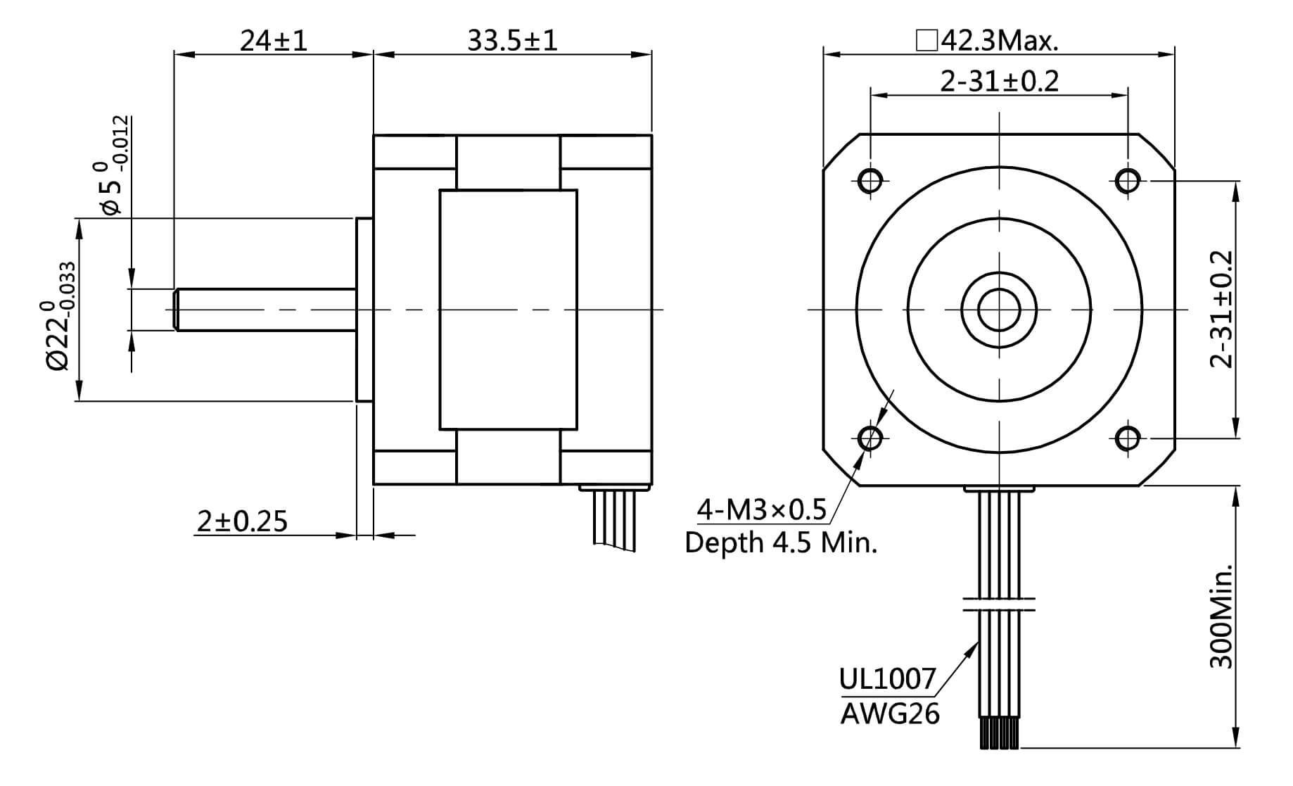 nema 17 dimensions