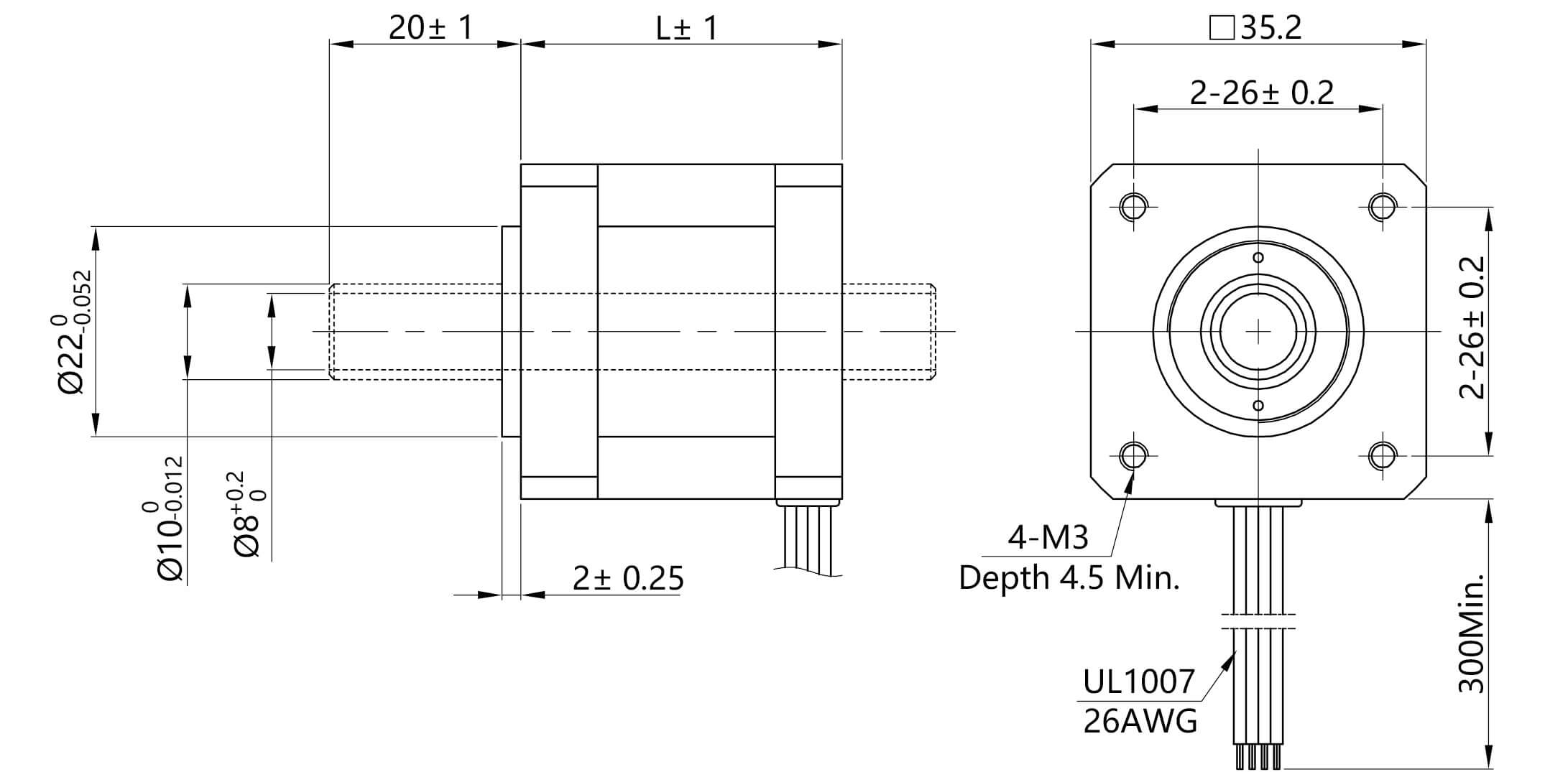 nema14 hollow shaft stepper motor