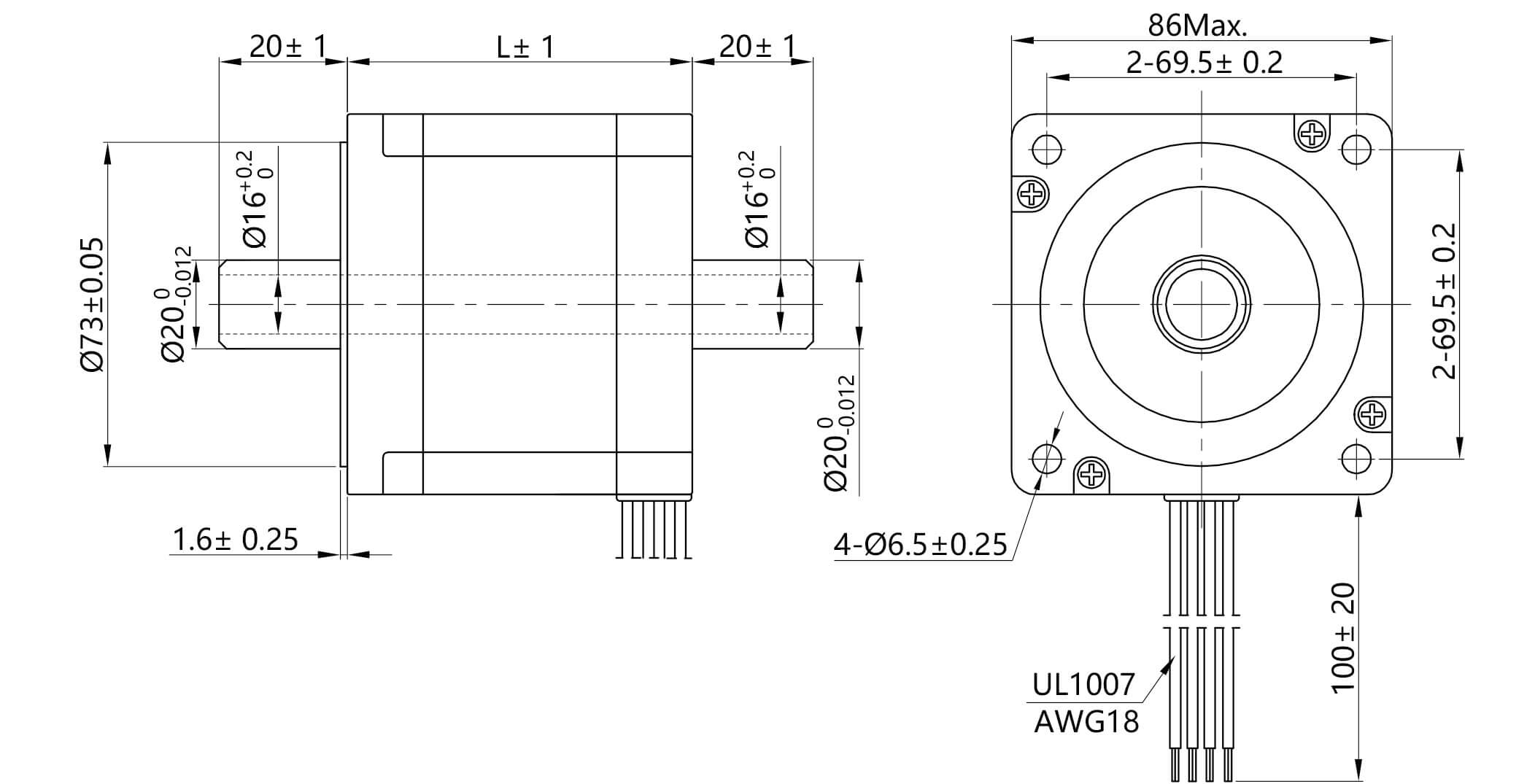 nema34 hollow shaft stepper motor