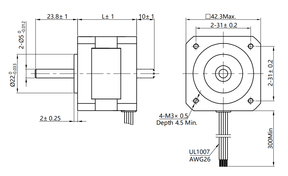 nema 17 dimension