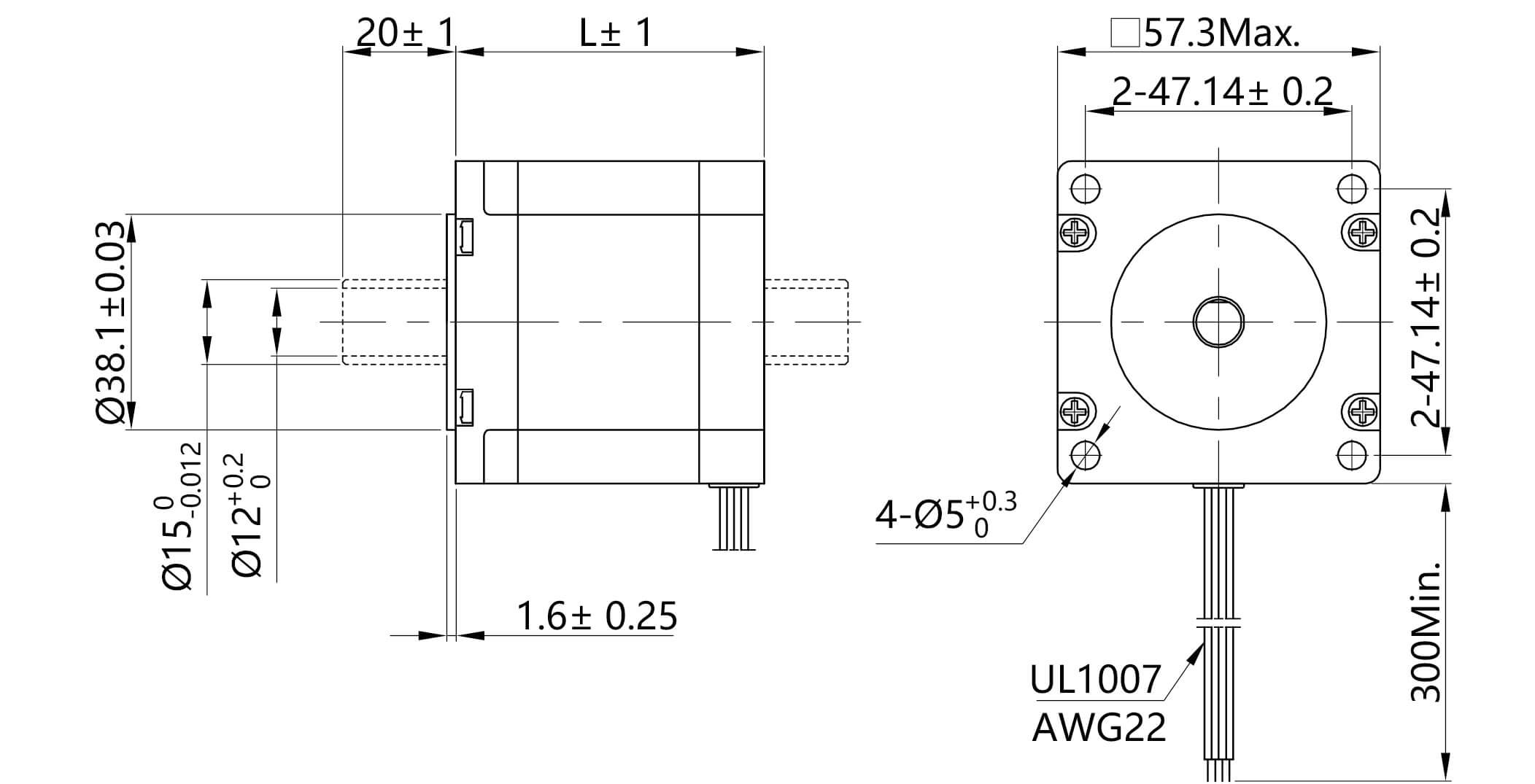 nema 23 hollow shaft stepper motor