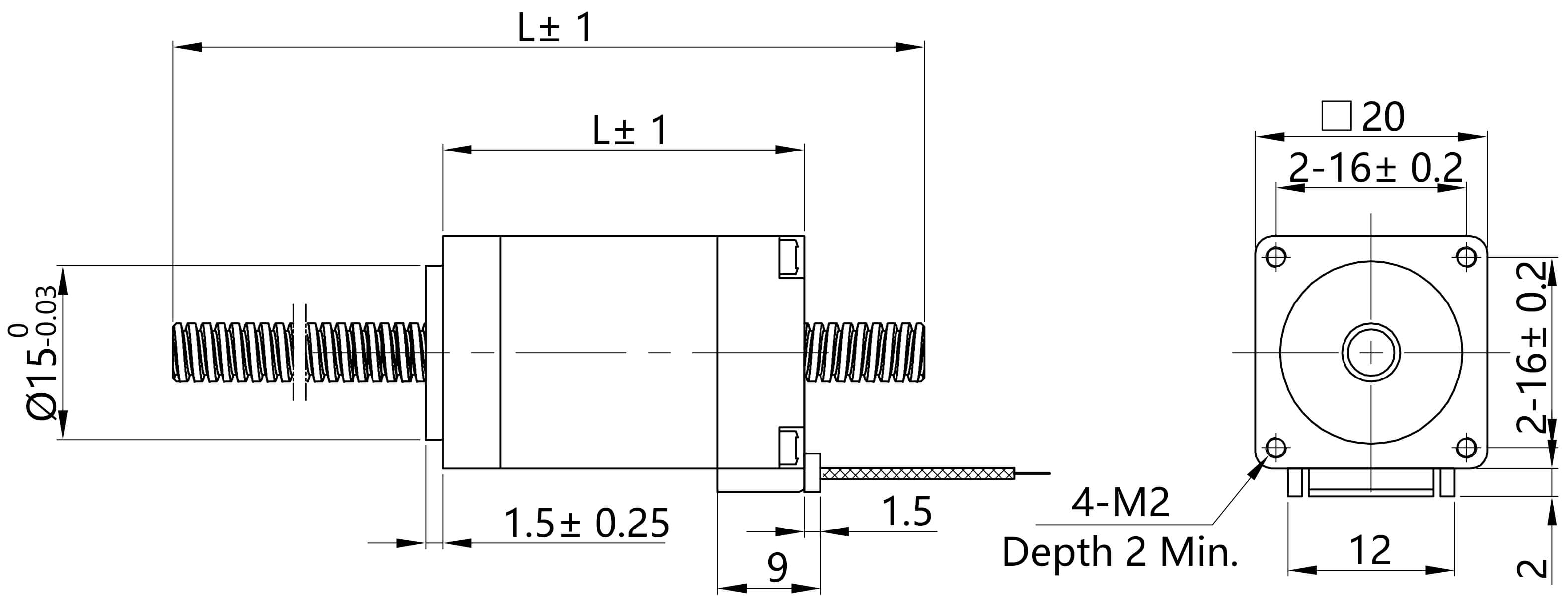 non captive stepper motor for cnc