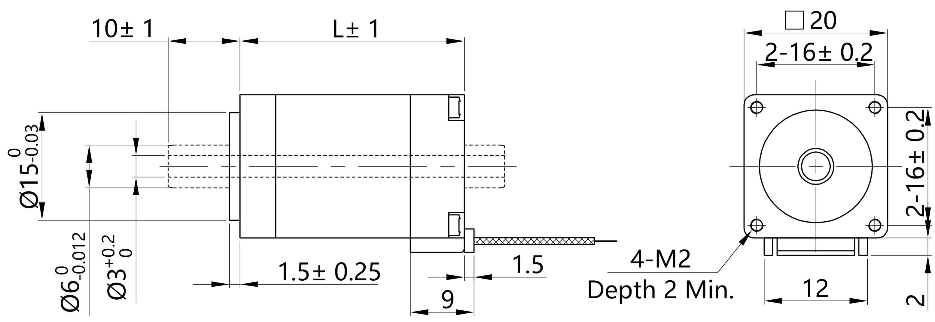 nema8 hollow shaft stepper motor