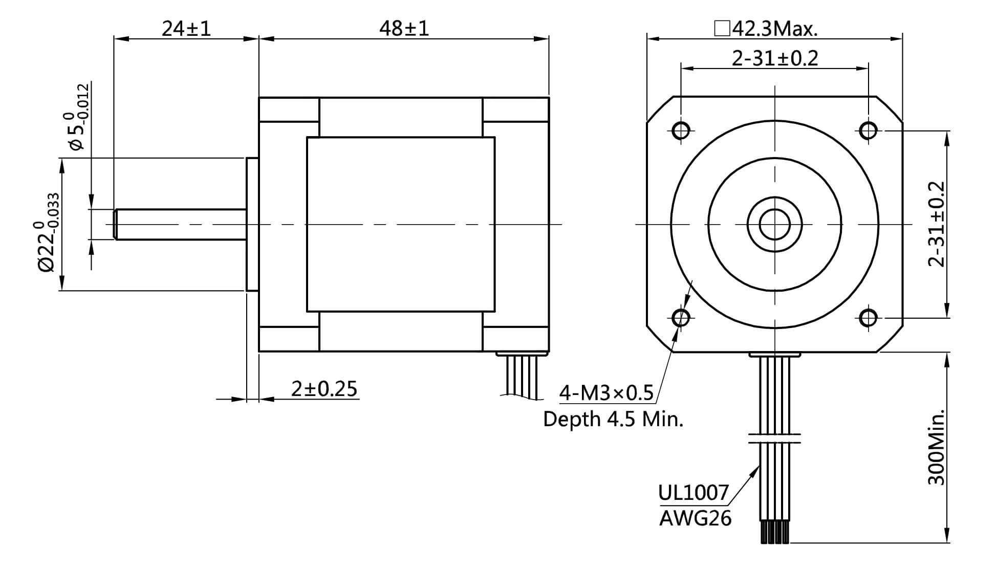 nema 17 motor dimensions