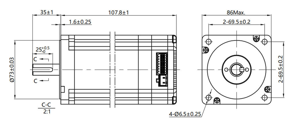 BFISC86-P1A3 Integrated Stepper Motor BFISC86-P1A3 Integrated Stepper Motor