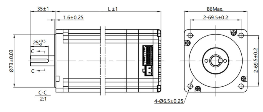 BFISC86-P1A3 Integrated Stepper Motor BFISC86-P1A3 Integrated Stepper Motor
